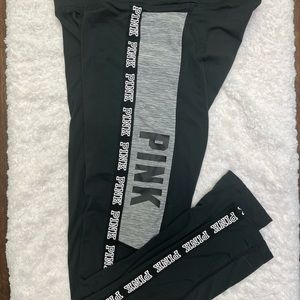 Victoria’s Secret PINK black & grey high waist active leggings